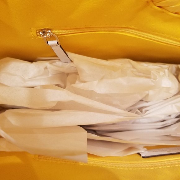 NWT KATE SPADE PICNIC PERFECT LEMON TOTE WICKER - Picture 5 of 12